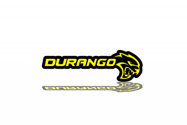 Dodge tailgate trunk rear emblem with Durango + Hellcat logo