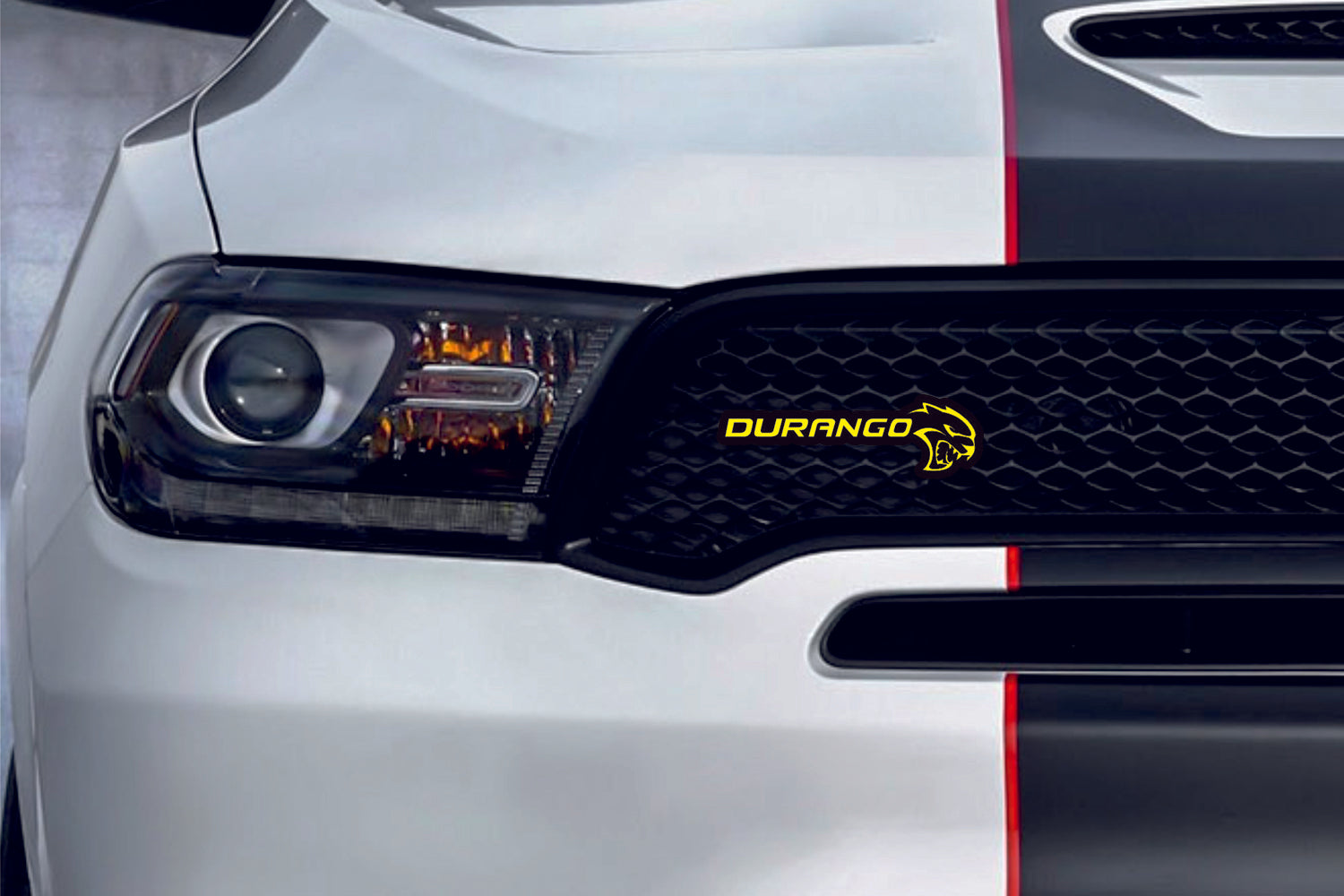 DODGE Radiator grille emblem with Durango + Hellcat logo