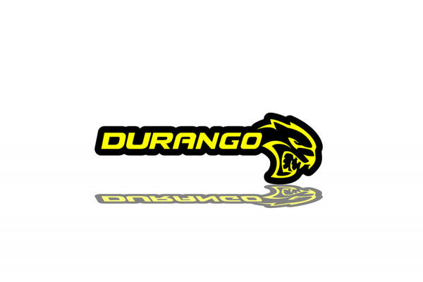 DODGE Radiator grille emblem with Durango + Hellcat logo - decoinfabric