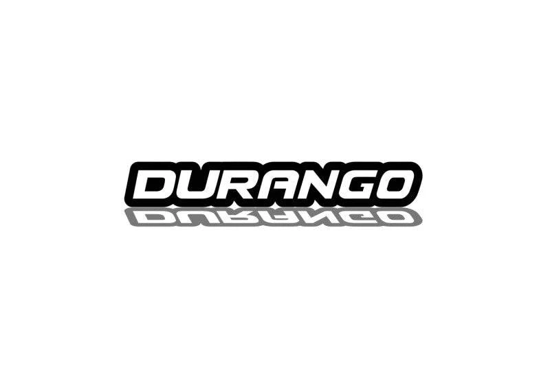 Dodge tailgate trunk rear emblem with Durango logo Dodge emblems decoinfabric BLACK WHITE