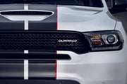 Dodge Emblem & Badge Set - Grille and Tailgate Durango logo Dodge emblems decoinfabric WHITE