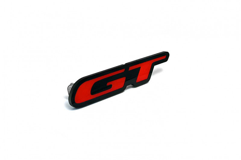 Dodge Radiator grille emblem with GT logo Dodge emblems decoinfabric BLACK RED