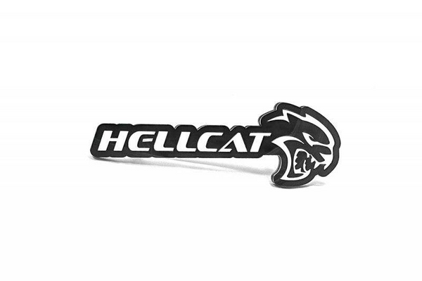 Dodge tailgate trunk rear emblem with Hellcat logo (type 2)