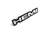 DODGE Radiator grille emblem with HEMI logo (type 2) Dodge emblems decoinfabric BLACK WHITE