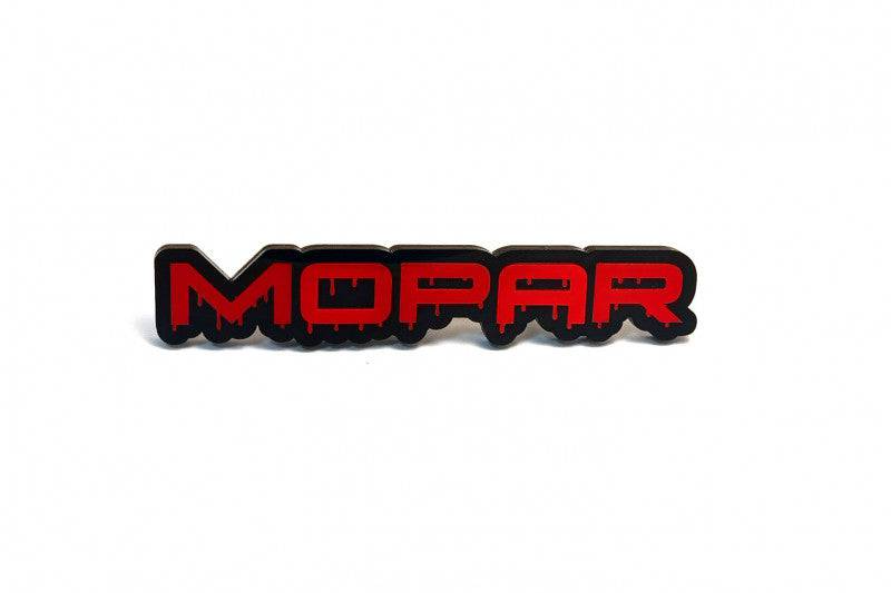 Dodge Challenger trunk rear emblem between tail lights with Mopar Blood logo Dodge emblems decoinfabric BLACK RED