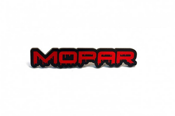 Dodge Challenger trunk rear emblem between tail lights with Mopar Blood logo