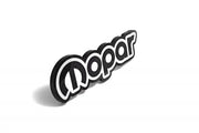 DODGE Radiator grille emblem with Mopar logo (type 4) Dodge emblems decoinfabric BLACK WHITE