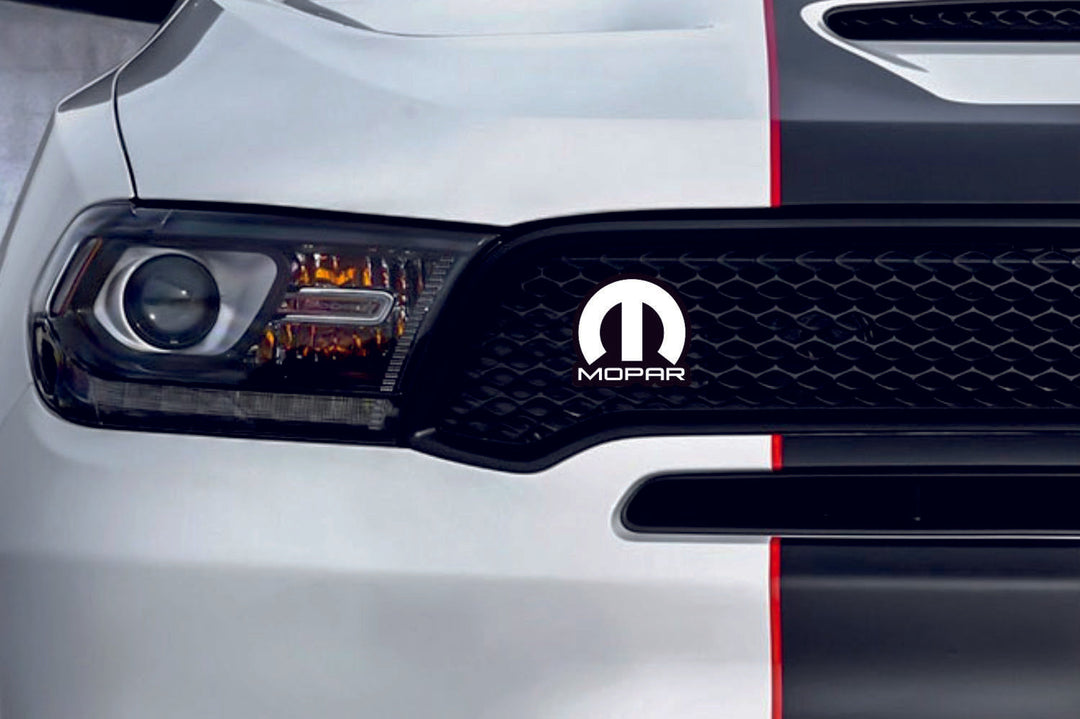 Dodge Emblem & Badge Set - Grille and Tailgate Mopar logo (Type 5) Dodge emblems decoinfabric WHITE