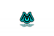 DODGE Radiator grille emblem with Mopar logo (type 6) Dodge emblems decoinfabric BLACK LIGHT BLUE