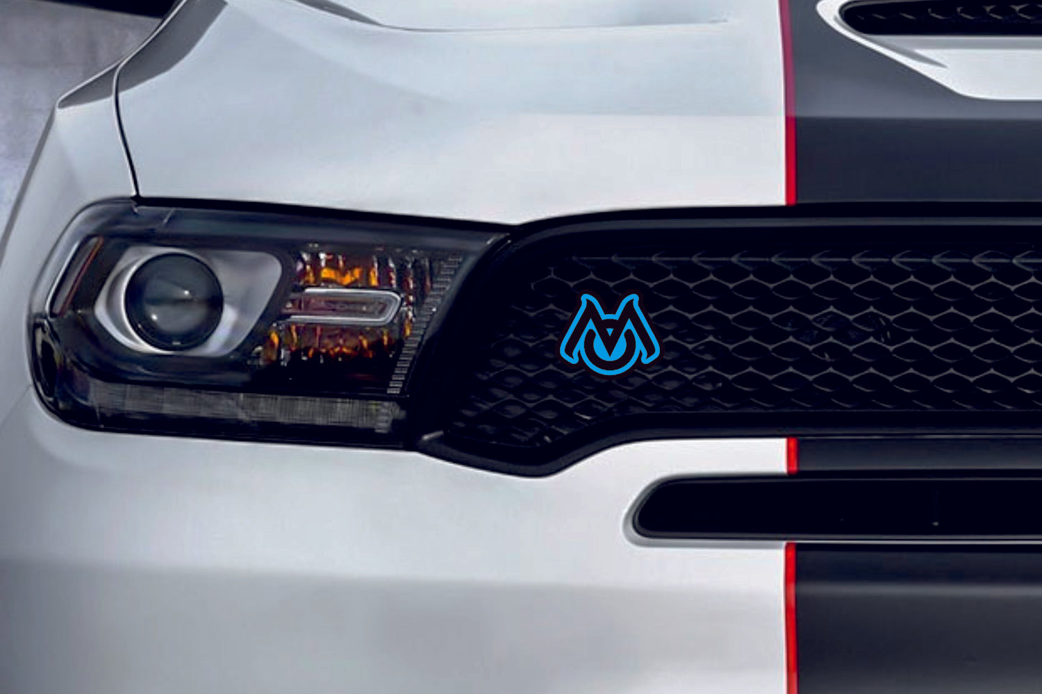 DODGE Radiator grille emblem with Mopar logo (type 6) Dodge emblems decoinfabric