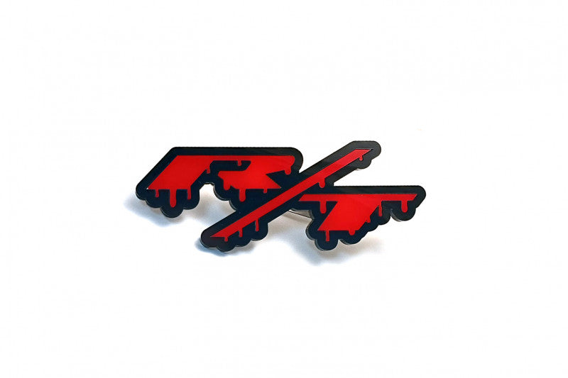 Dodge Emblem & Badges set with R/T Blood logo (Big Size) Dodge emblems decoinfabric BLACK RED