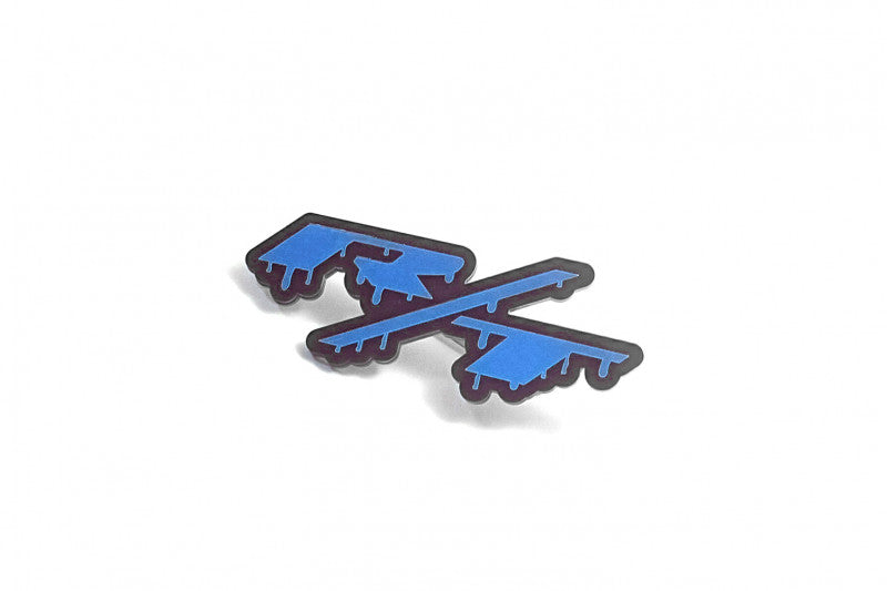 Dodge Emblem & Badge Set - Grille and Tailgate R/T Blood logo (Big Size) Dodge emblems decoinfabric LIGHT BLUE
