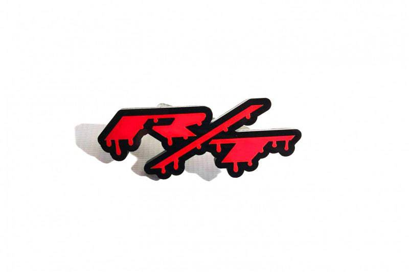 Dodge tailgate trunk rear emblem with R/T BLOOD logo SMALL SIZEґ