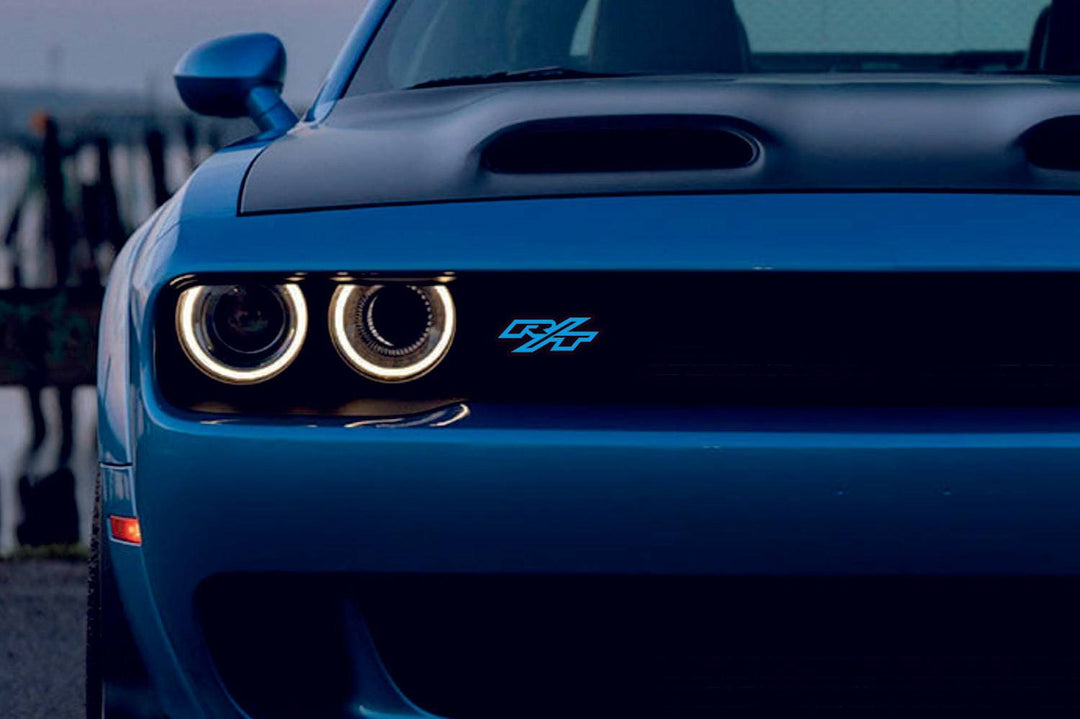 Dodge Emblem & Badge Set - Grille and Tailgate R/T logo (Type 2) Dodge emblems decoinfabric LIGHT BLUE