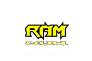 DODGE Radiator grille emblem with Ram logo Dodge emblems decoinfabric BLACK YELLOW