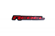DODGE Radiator grille emblem with Rebel logo Dodge emblems decoinfabric BLACK RED