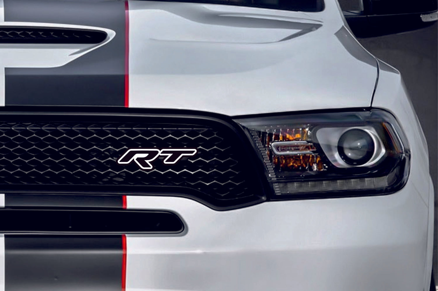 Dodge Emblem & Badge Set - Grille and Tailgate RT logo (Type 2) Dodge emblems decoinfabric