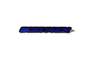 DODGE Radiator grille emblem with Scat Pack logo Dodge emblems decoinfabric BLACK BLUE