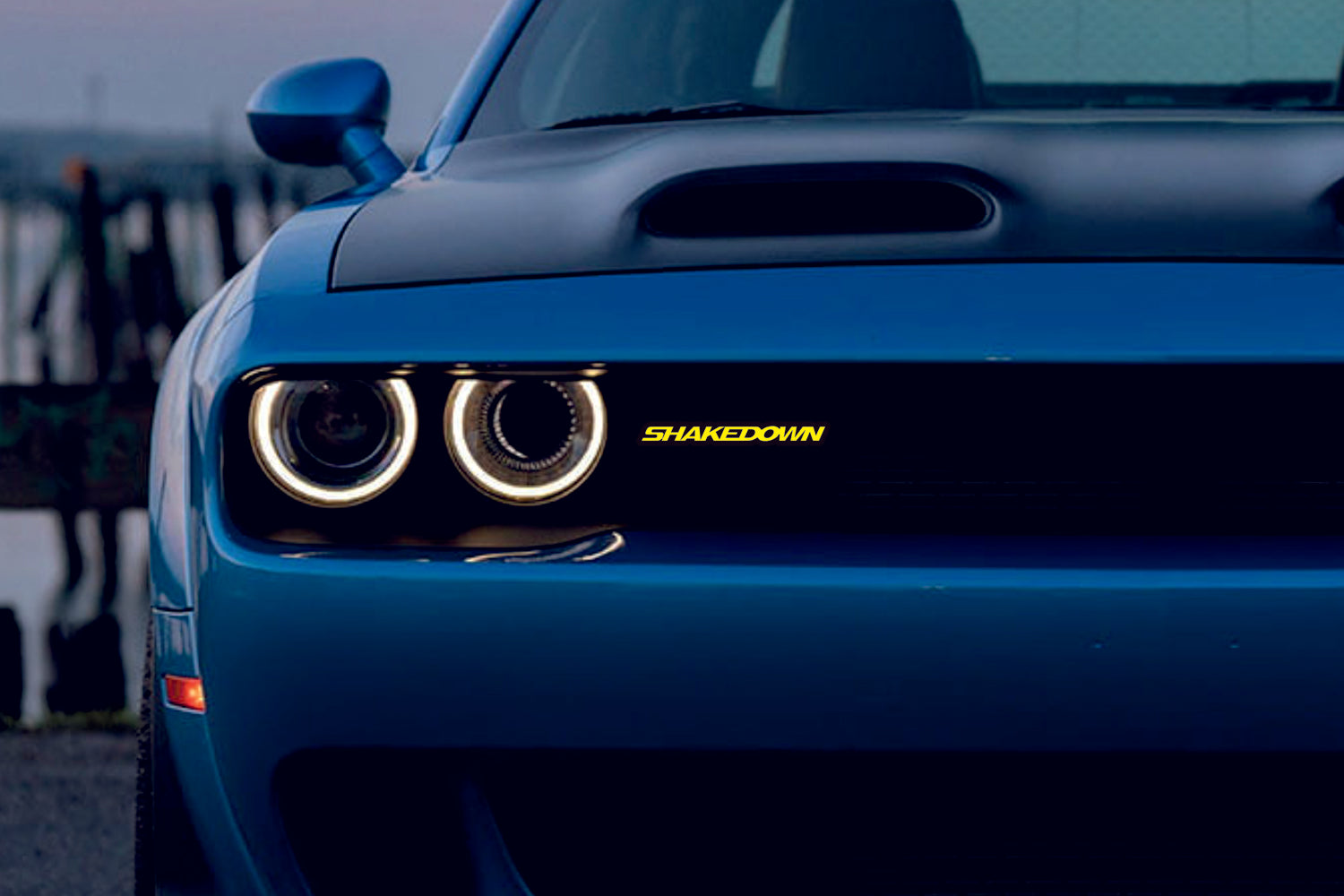 DODGE Radiator grille emblem with Shakedown logo Dodge emblems decoinfabric