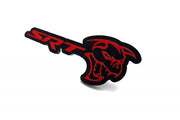 DODGE Radiator grille emblem with SRT Ghoul logo Dodge emblems decoinfabric BLACK RED