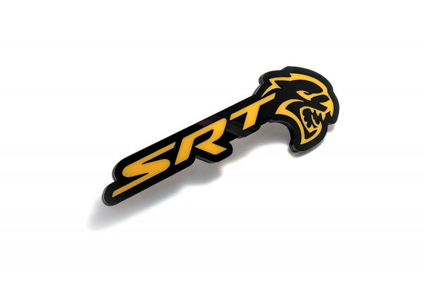 DODGE Radiator grille emblem with SRT Hellcat logo - decoinfabric