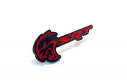 DODGE Radiator grille emblem with SRT Hellcat logo (type 3) Dodge emblems decoinfabric BLACK RED