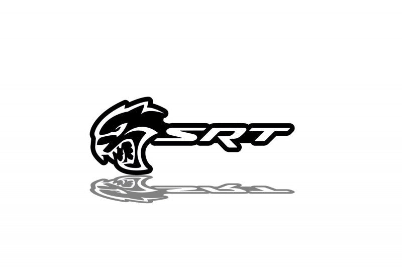 Dodge Emblem & Badges set with SRT Hellcat logo (Type 3) Dodge emblems decoinfabric BLACK WHITE