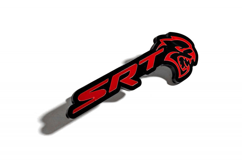 DODGE Radiator grille emblem with SRT Hellcat (type 1) logo - decoinfabric