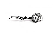 DODGE Radiator grille emblem with SRT Predator logo Dodge emblems decoinfabric BLACK WHITE