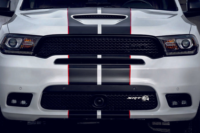Dodge Emblem & Badge Set - Grille and Tailgate SRT Predator logo Dodge emblems decoinfabric WHITE