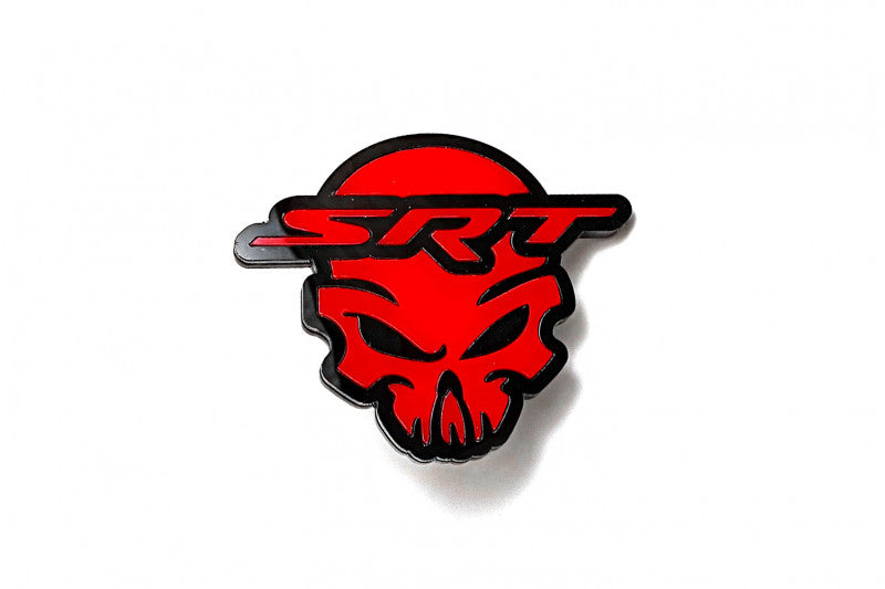 DODGE Radiator grille emblem with SRT Skull logo Dodge emblems decoinfabric