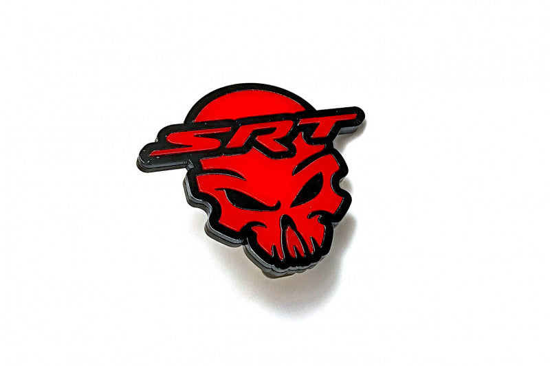 DODGE Radiator grille emblem with SRT Skull logo Dodge emblems decoinfabric