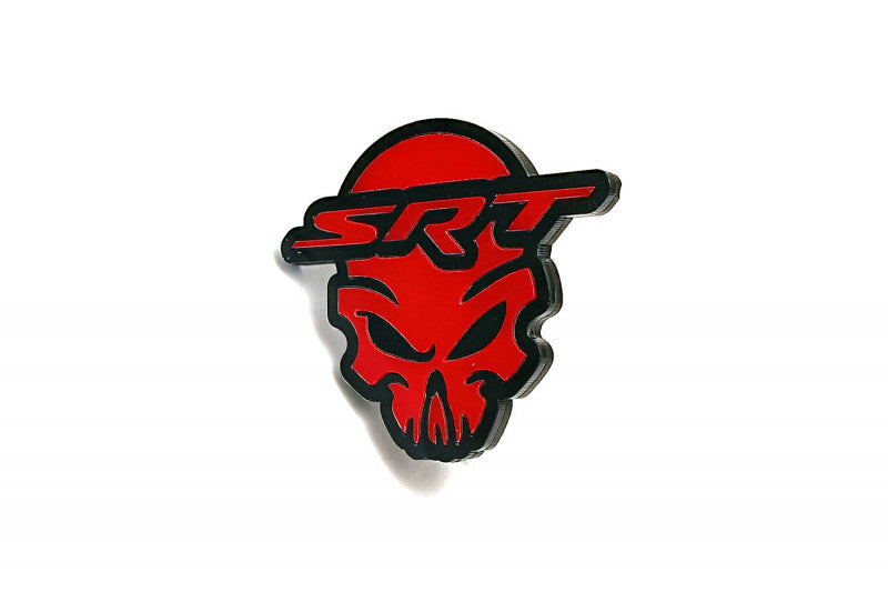 DODGE Radiator grille emblem with SRT Skull logo Dodge emblems decoinfabric