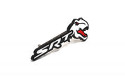 DODGE Radiator grille emblem with SRT + Tirex logo (type 2) Dodge emblems decoinfabric BLACK WHITE