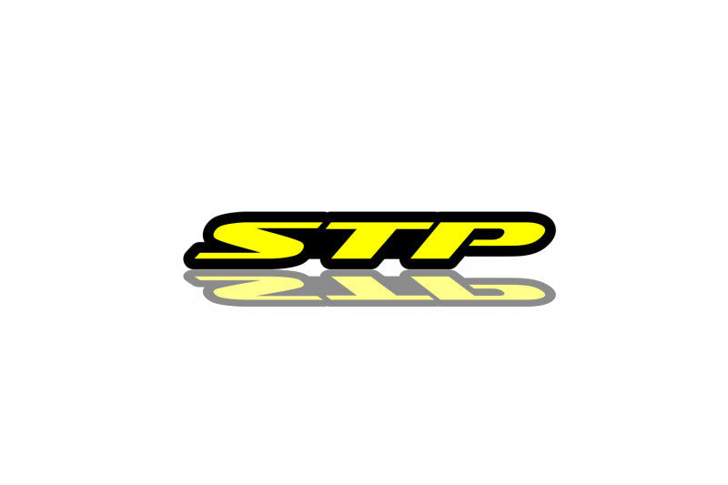DODGE Radiator grille emblem with STP logo Dodge emblems decoinfabric BLACK YELLOW