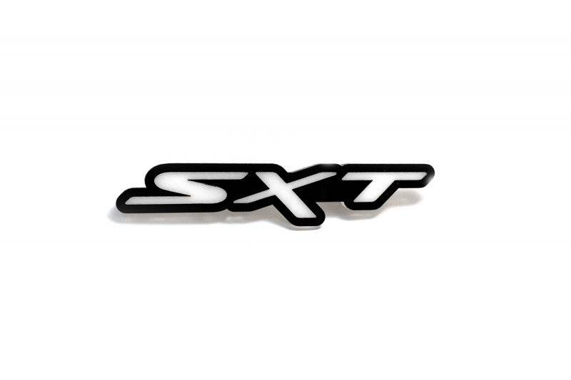 Dodge Radiator grille emblem with SXT logo Dodge emblems decoinfabric BLACK WHITE