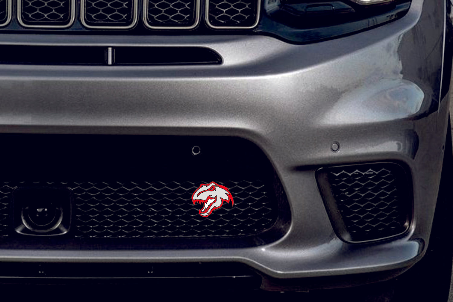 Dodge Emblem & Badge Set - Grille and Tailgate Tirex logo Dodge emblems decoinfabric WHITE