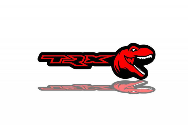 Dodge Challenger trunk rear emblem between tail lights with TRX + Tirex logo
