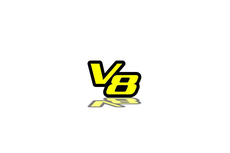 Dodge tailgate trunk rear emblem with V8 logo Dodge emblems decoinfabric
