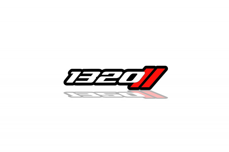 Dodge Challenger trunk rear emblem between tail lights with 1320 + Dodge logo Dodge emblems decoinfabric BLACK WHITE