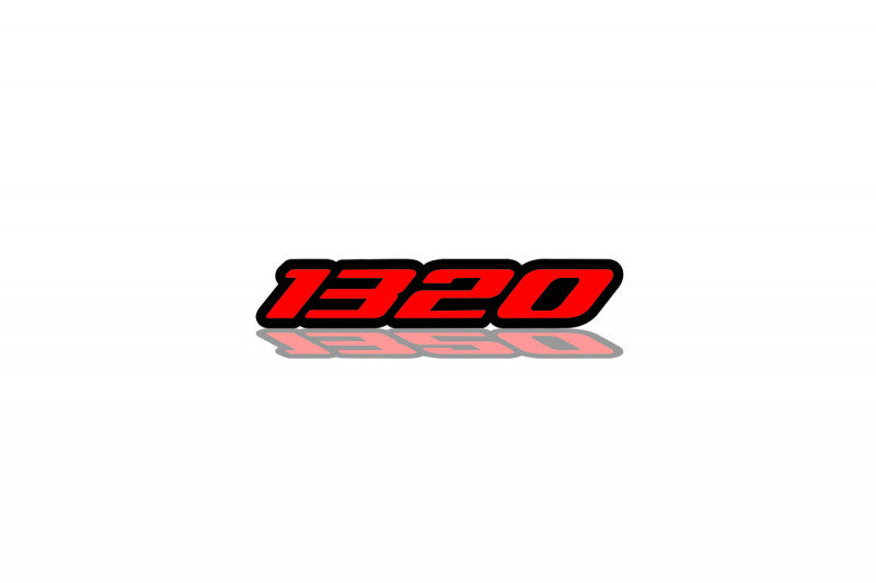Dodge tailgate trunk rear emblem with 1320 logo Dodge emblems decoinfabric BLACK RED