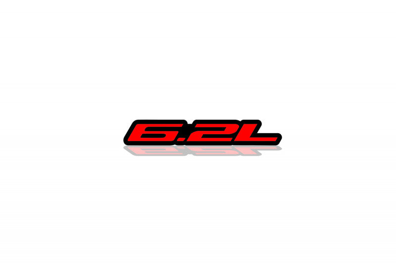 Dodge tailgate trunk rear emblem with 6.2L logo Dodge emblems decoinfabric BLACK RED