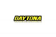 Dodge tailgate trunk rear emblem with Daytona logo (Type 2) Dodge emblems decoinfabric BLACK YELLOW