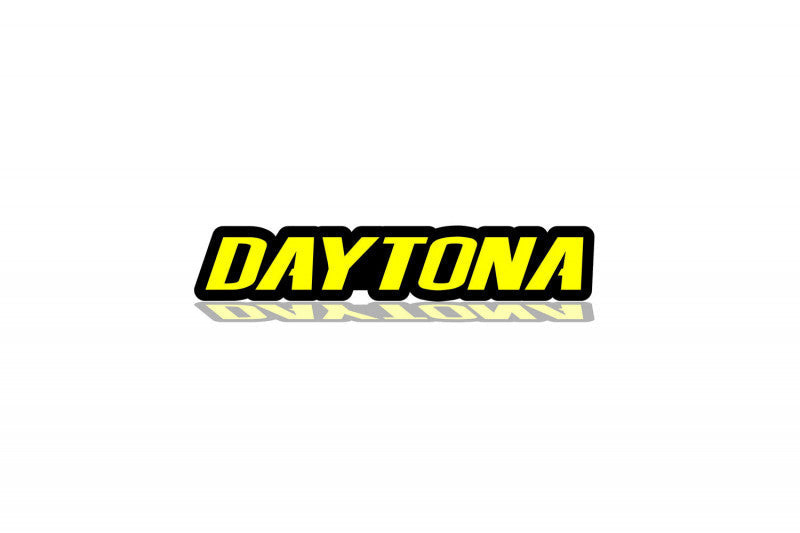 Dodge Radiator grille emblem with Daytona logo (Type 2) Dodge emblems decoinfabric BLACK YELLOW