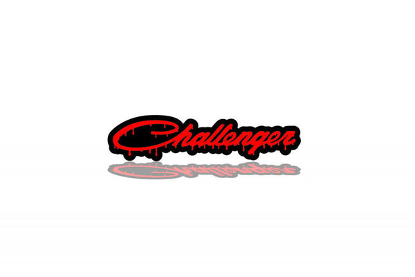 Dodge Challenger trunk rear emblem between tail lights with Challenger Blood logo