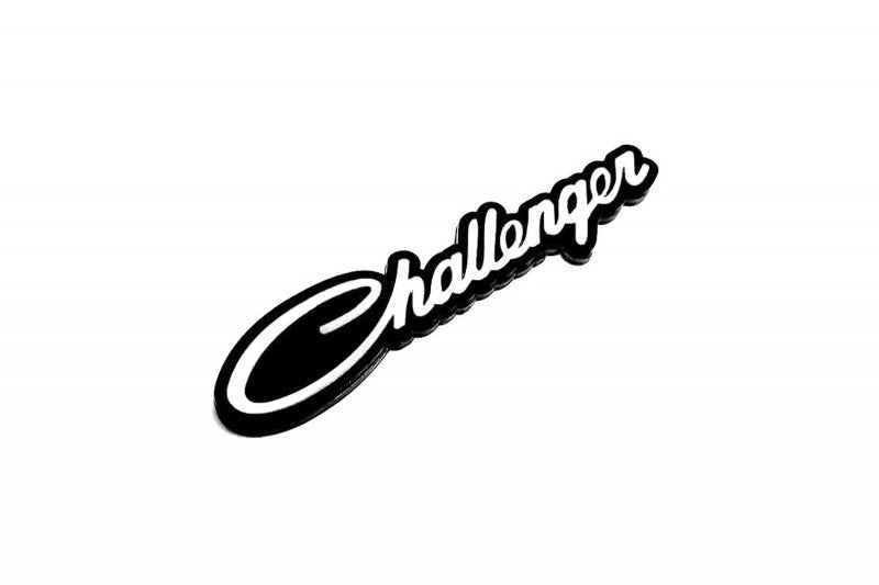 Dodge tailgate trunk rear emblem with Dodge Challenger logo (type 2) Dodge emblems decoinfabric