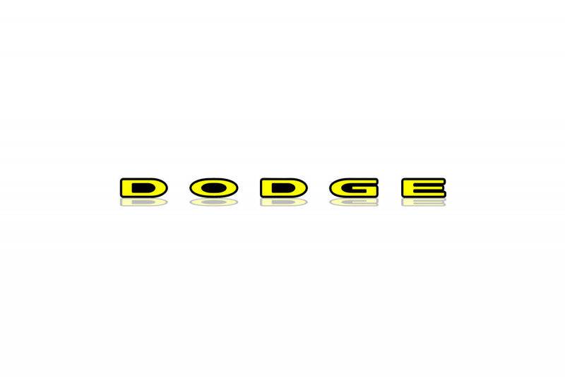 Dodge Emblem & Badges set with Dodge logo (letters) Dodge emblems decoinfabric BLACK YELLOW