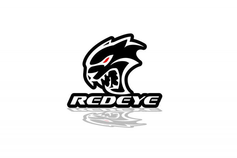 Dodge tailgate trunk rear emblem with Hellcat + Redeye logo Dodge emblems decoinfabric