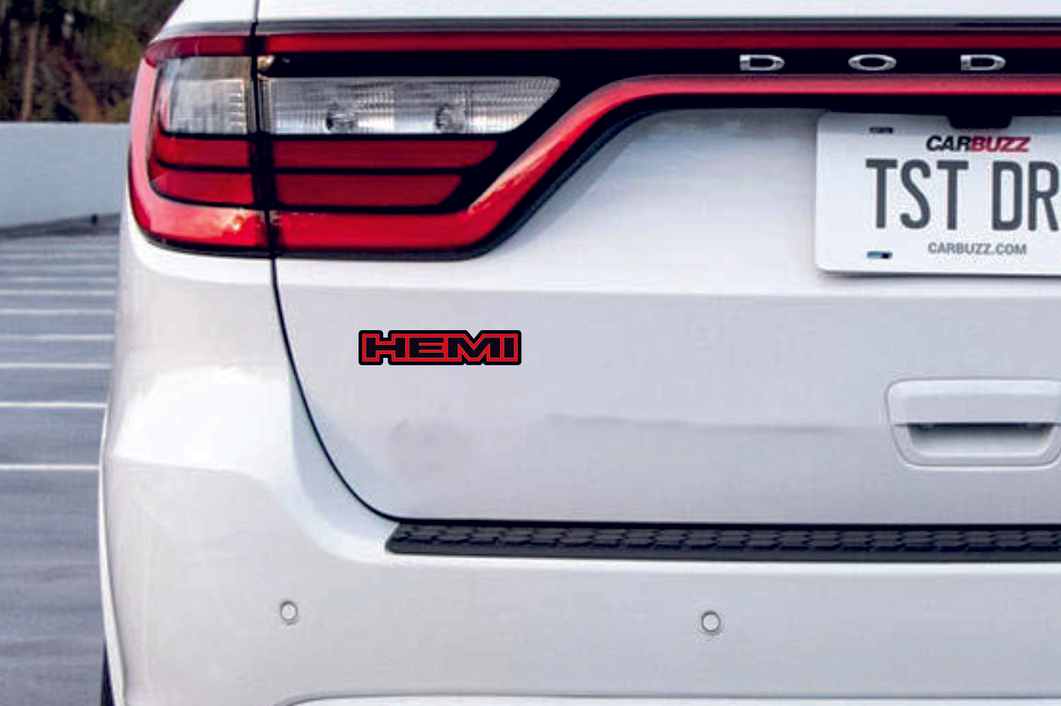 Dodge tailgate trunk rear emblem with HEMI logo (type 3) Dodge emblems decoinfabric