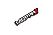 Dodge tailgate trunk rear emblem with Mopar + Dodge logo Dodge emblems decoinfabric BLACK WHITE